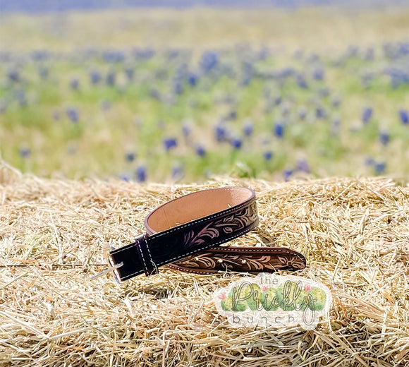 Floral Tooled Belt