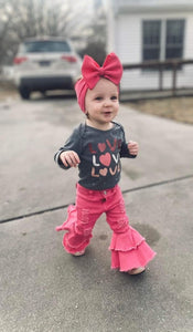 Hot Pink Distressed Bells