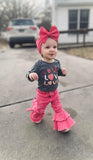 Hot Pink Distressed Bells