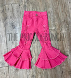 Hot Pink Distressed Bells