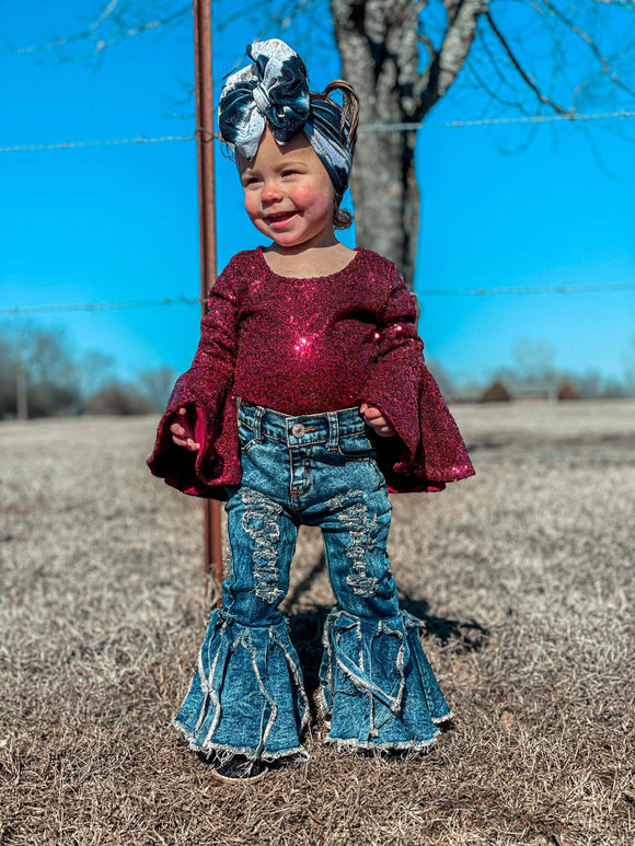 Burgundy Sequin Leo