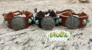 Leather Concho Bracelet