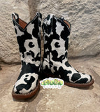 Elsie Black Cowprint Boots