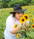 Ladies Black Felt Hat